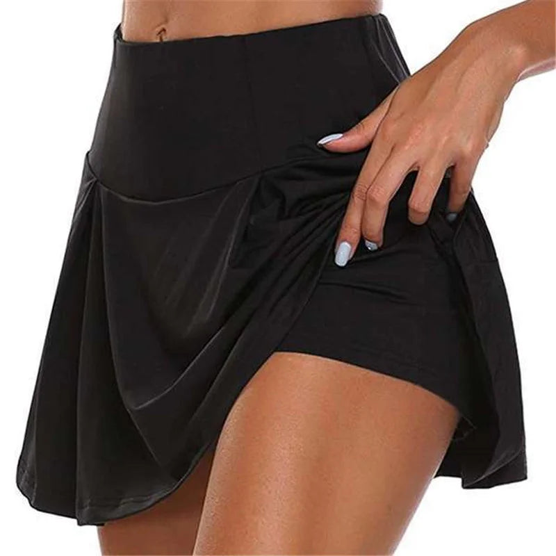 Quick-Dry Tennis & Dance Mini Skirt – High Waist Fitness Short Skirt with Lining