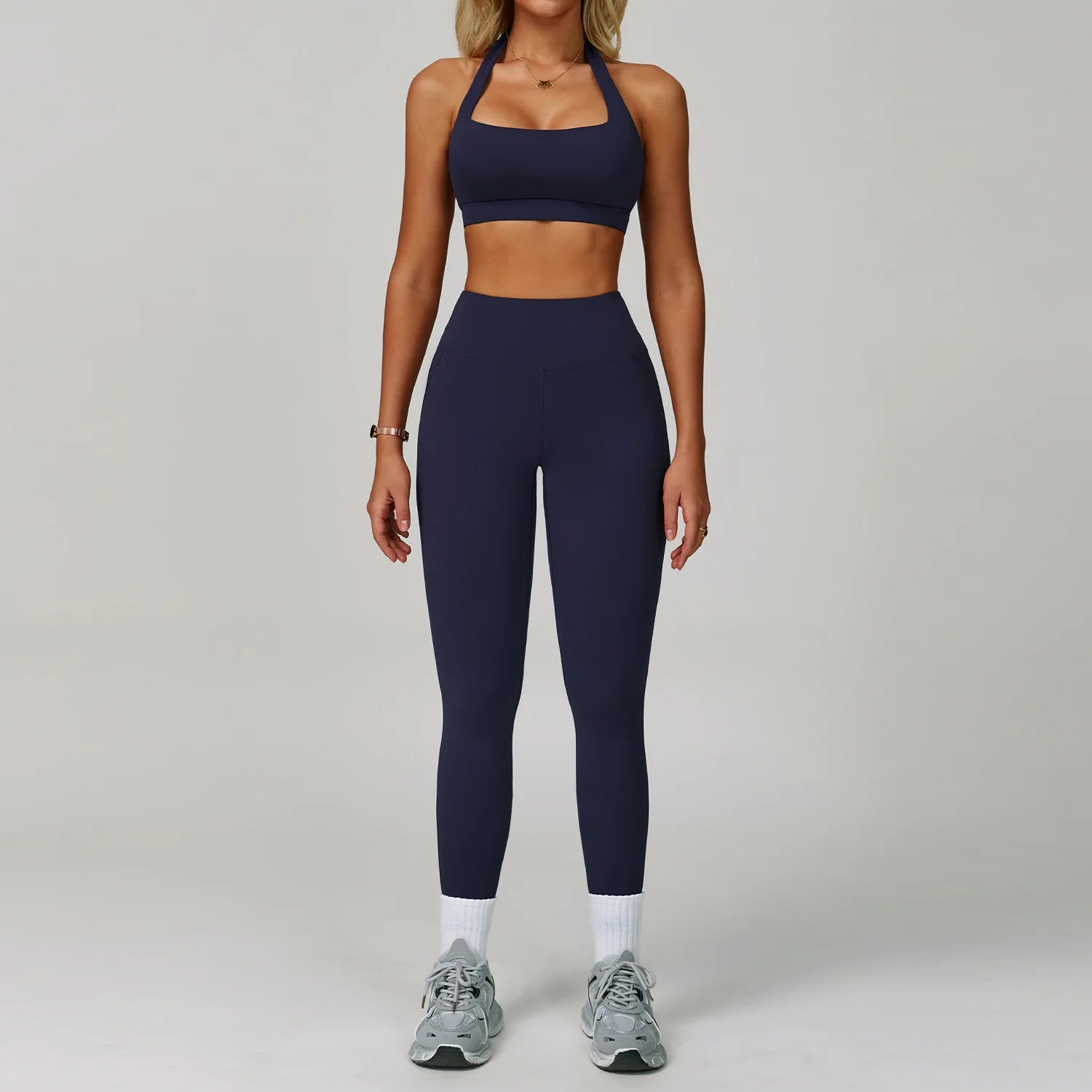 2 Piece Tracksuit – Workout Bra & High Waist Leggings Gym Clothing
