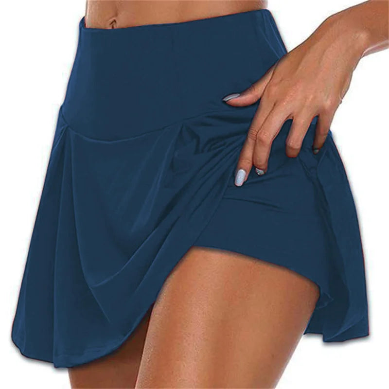 Quick-Dry Tennis & Dance Mini Skirt – High Waist Fitness Short Skirt with Lining