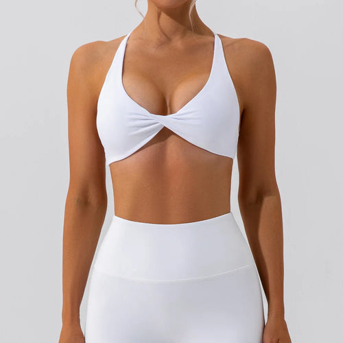 Cross Back Sports Bra – Breathable Yoga & Running Fitness Workout Top