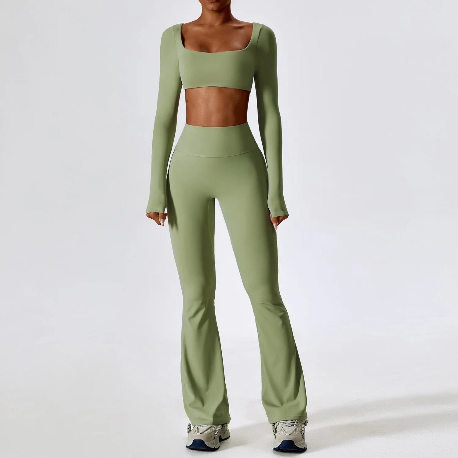 Women's Seamless 2-Piece Yoga Set – Legging + Crop Top