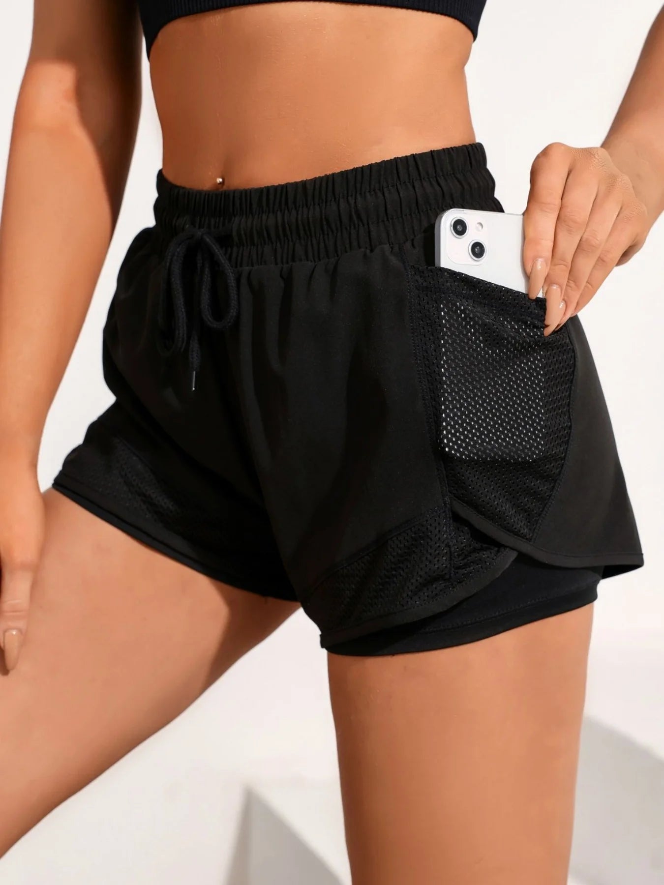 High Waist Yoga Shorts – Breathable Elastic Fitness, Running & Daily Wear