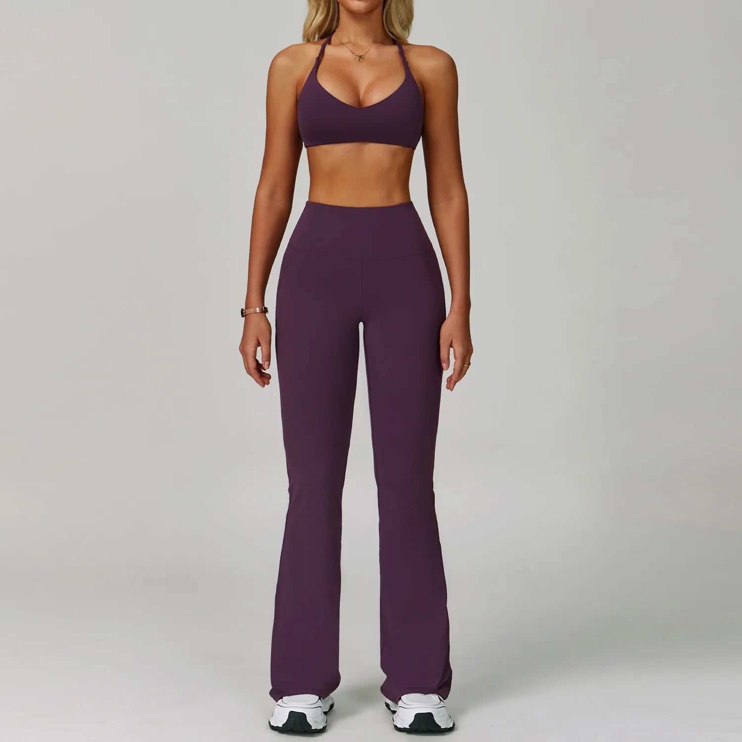 2 Piece Tracksuit – Workout Bra & High Waist Leggings Gym Clothing