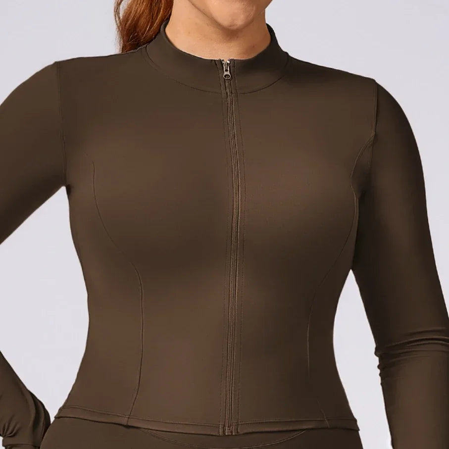 Plus Size Workout Set – Sport Jacket, Leggings & Flared Pants