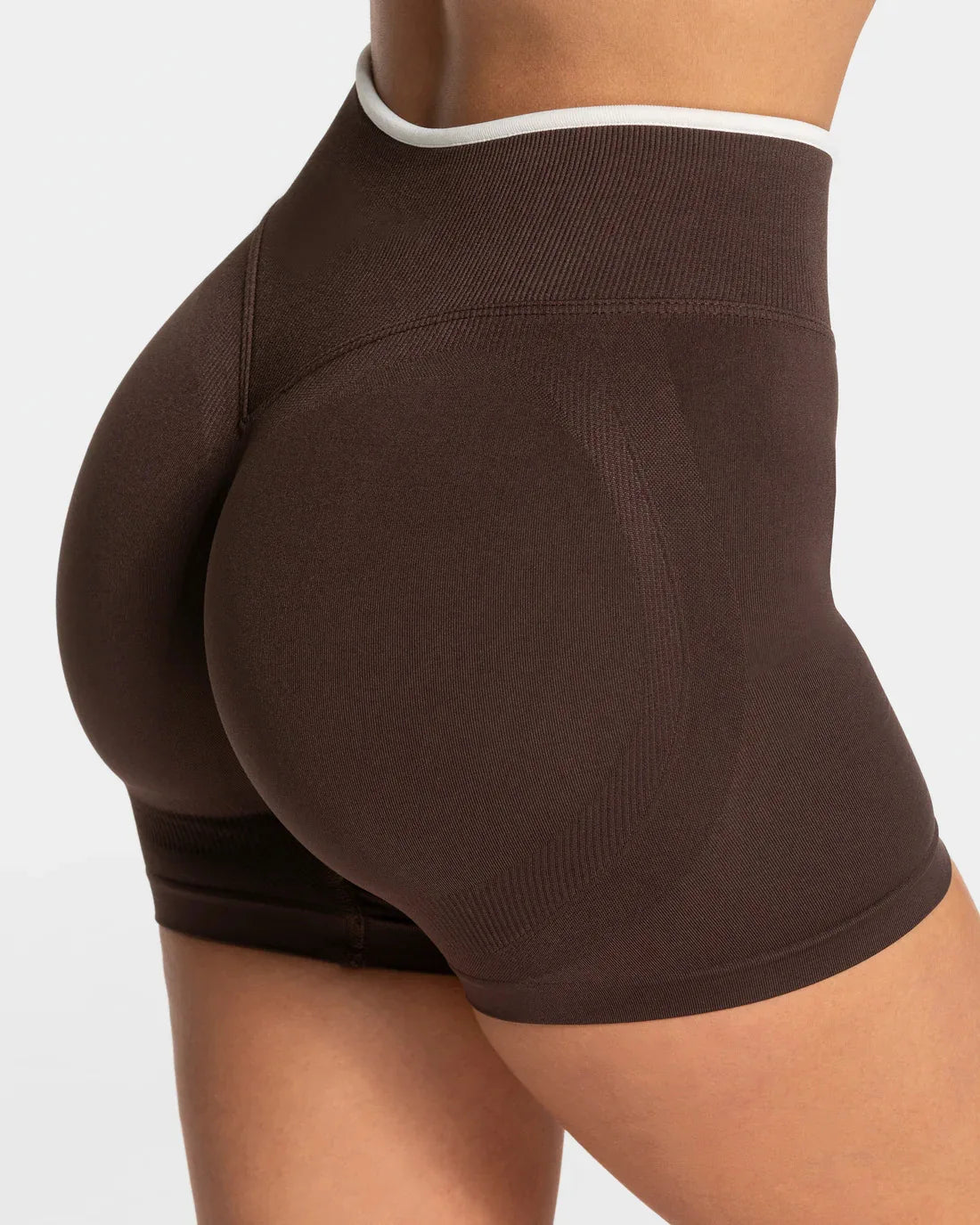 S-TE Colorblock Seamless Yoga Shorts – Peach Hip Tight Running Fitness Pants