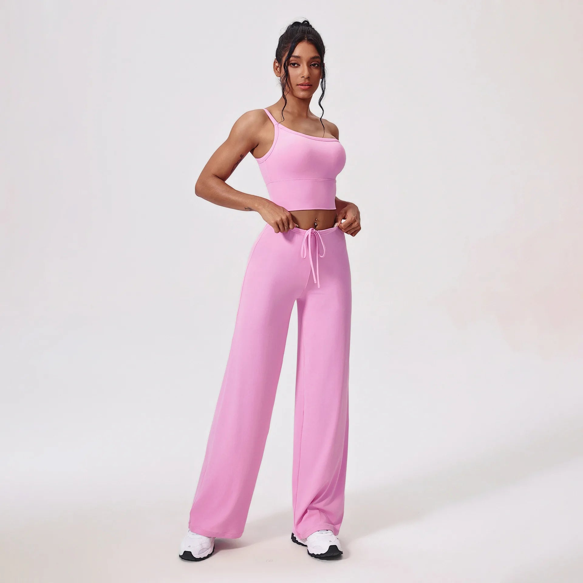 FUBEIKE Asymmetrical Fitness Set – Quick-Dry Running & Casual Sportswear