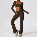 Women's Seamless 2-Piece Yoga Set – Legging + Crop Top