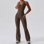 Solid Yoga Jumpsuit – Butt Lifting One-Piece Fitness Bodysuit Activewear