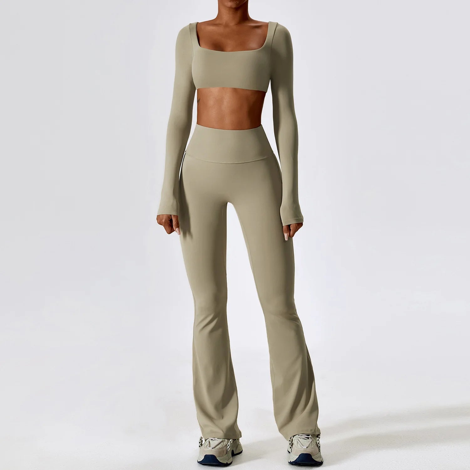 Women's Seamless 2-Piece Yoga Set – Legging + Crop Top