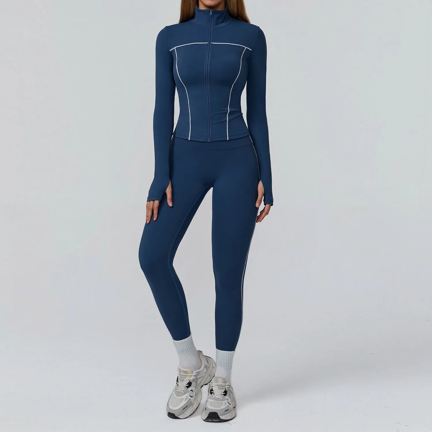 2/3PCS Yoga Set – Long Sleeve Bra, Leggings & Fitness Tracksuit