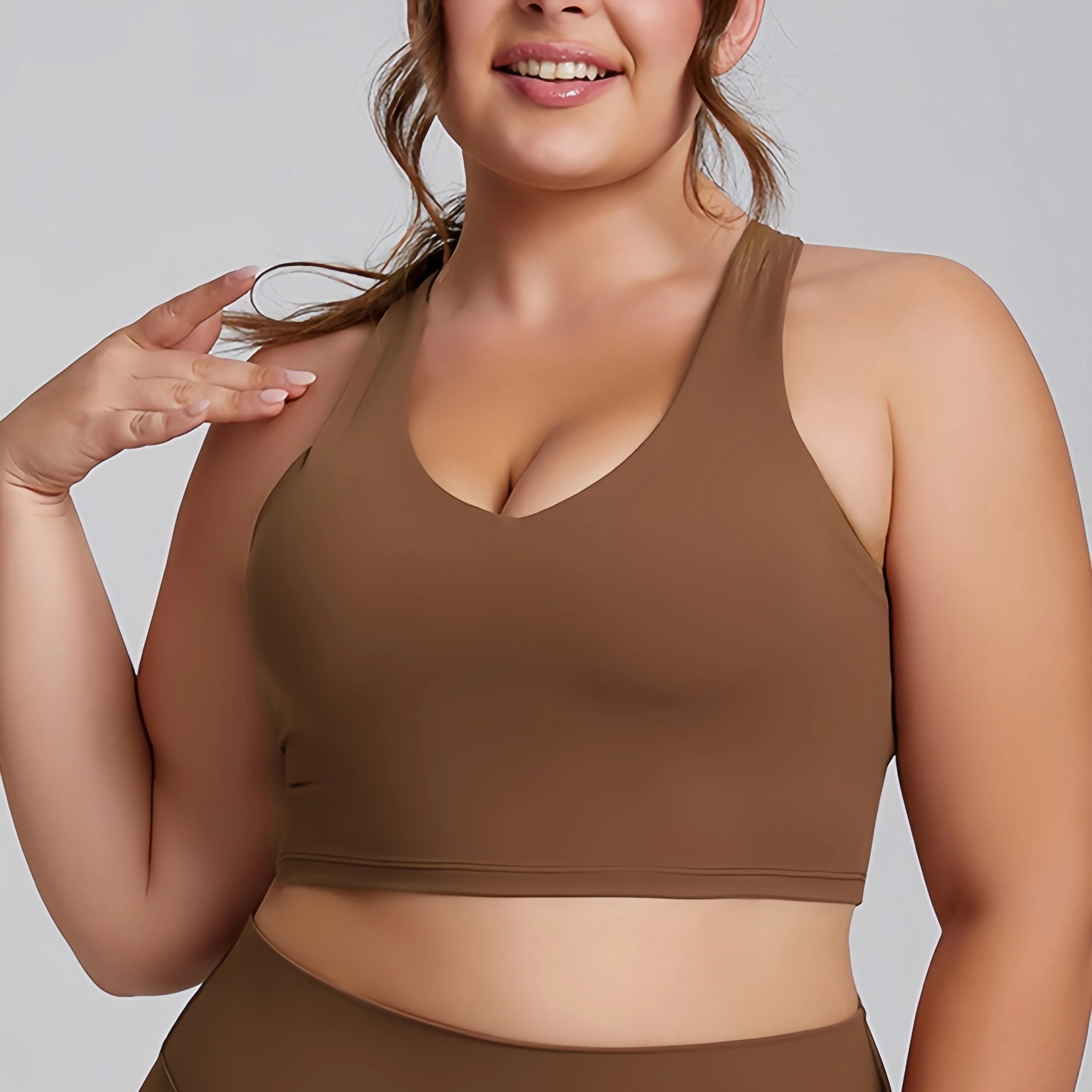 Plus Size Activewear Set – Sports Bra & Super Stretch Gym Leggings