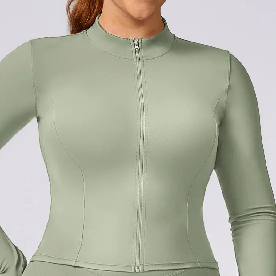 Plus Size Workout Set – Sport Jacket, Leggings & Flared Pants