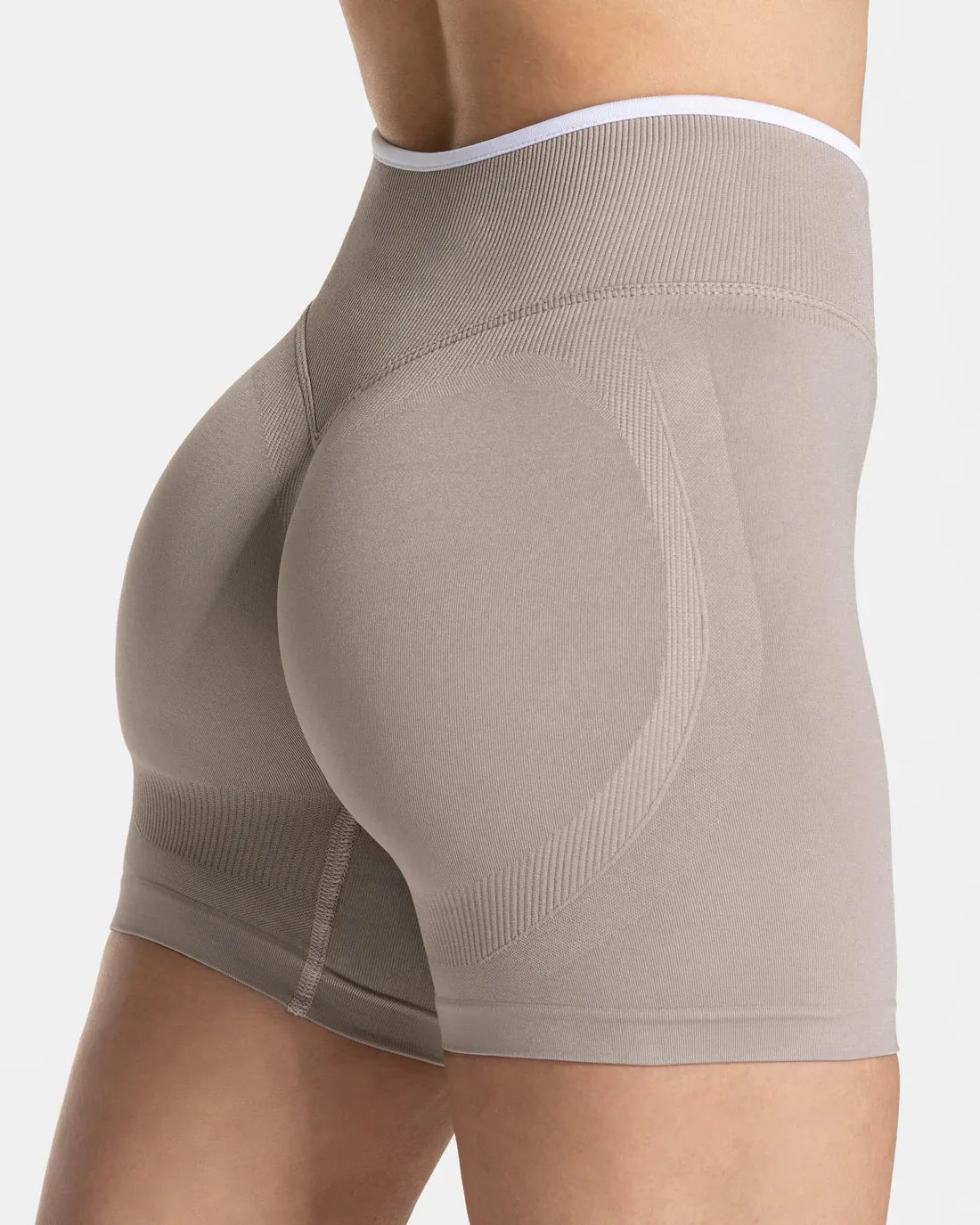 S-TE Colorblock Seamless Yoga Shorts – Peach Hip Tight Running Fitness Pants