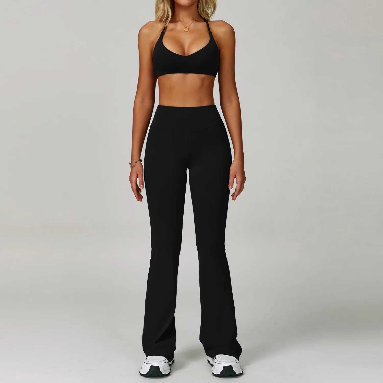 2 Piece Tracksuit – Workout Bra & High Waist Leggings Gym Clothing