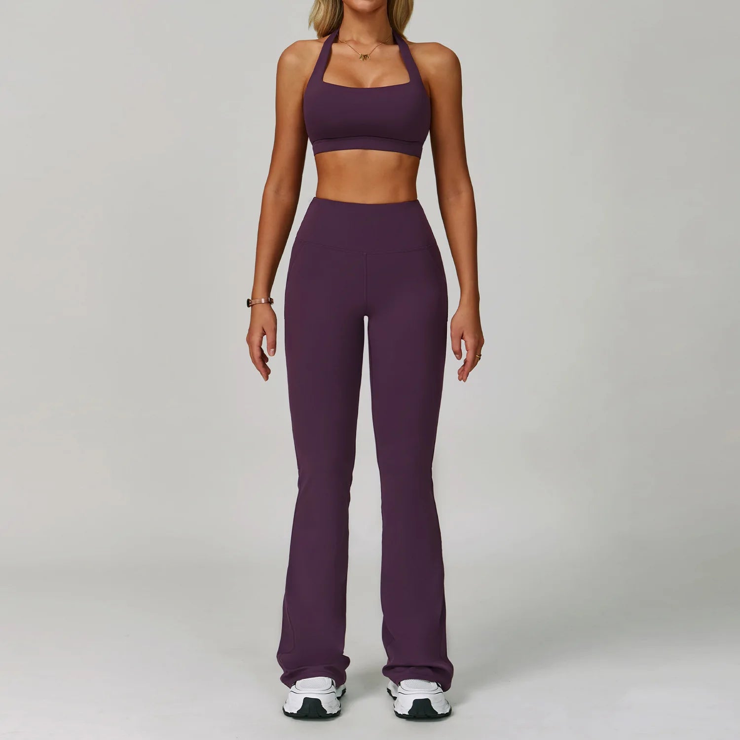 2 Piece Tracksuit – Workout Bra & High Waist Leggings Gym Clothing