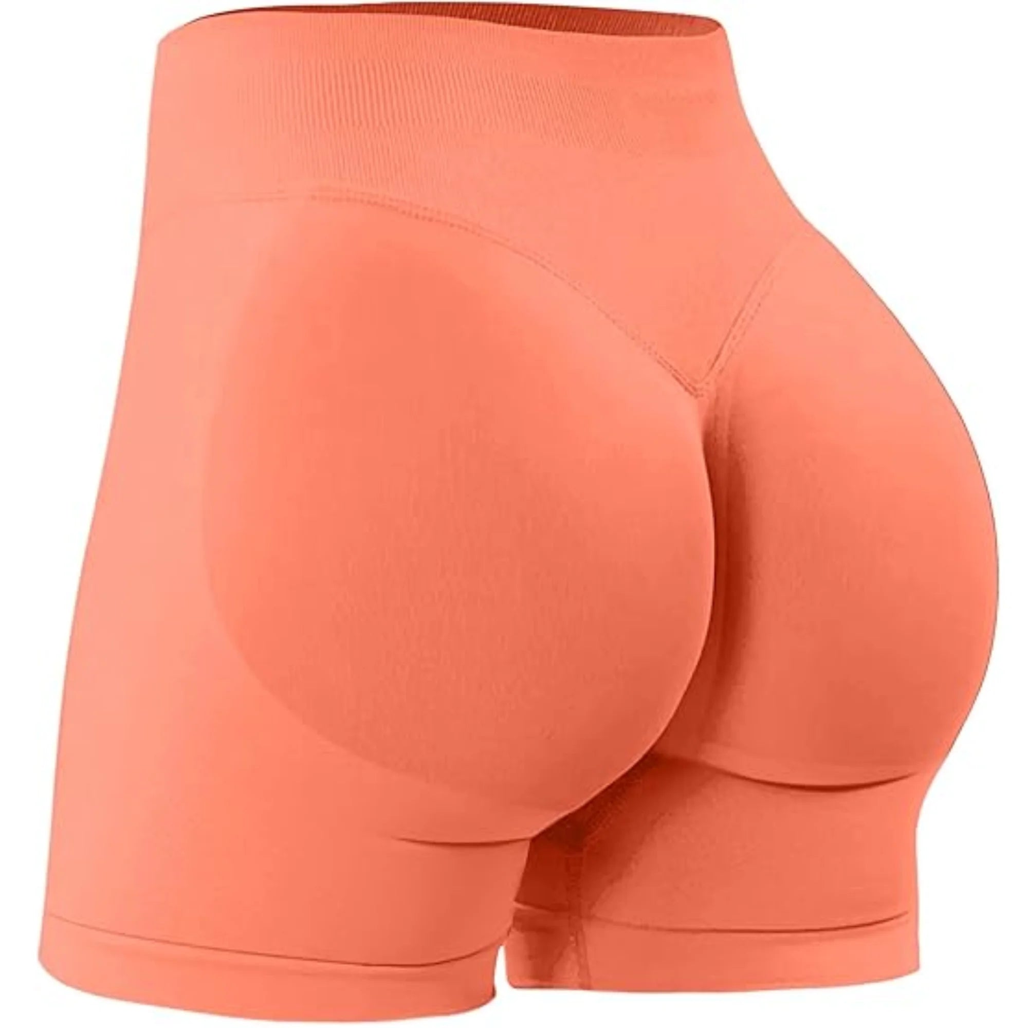 High Waist Yoga Shorts – Fashionable Solid Color Running Fitness Leggings