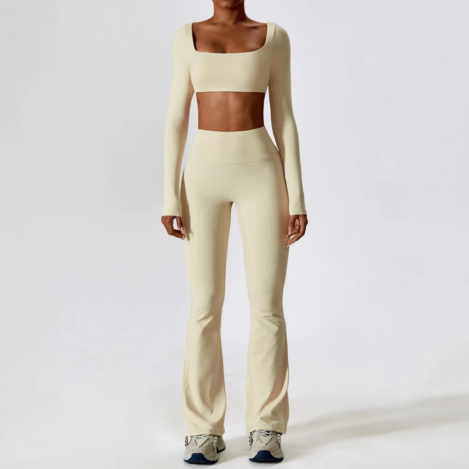Women's Seamless 2-Piece Yoga Set – Legging + Crop Top
