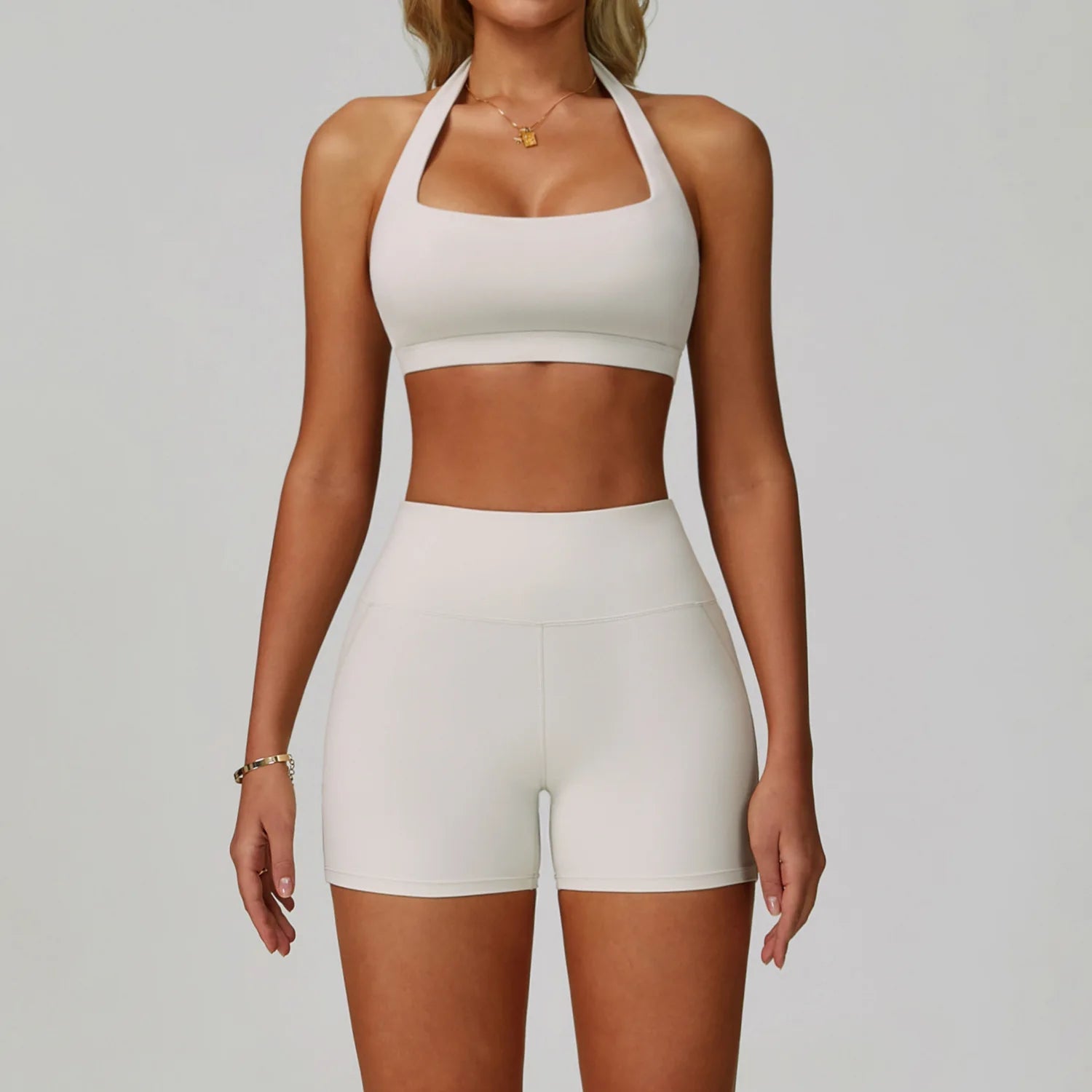 2 Piece Tracksuit – Workout Bra & High Waist Leggings Gym Clothing