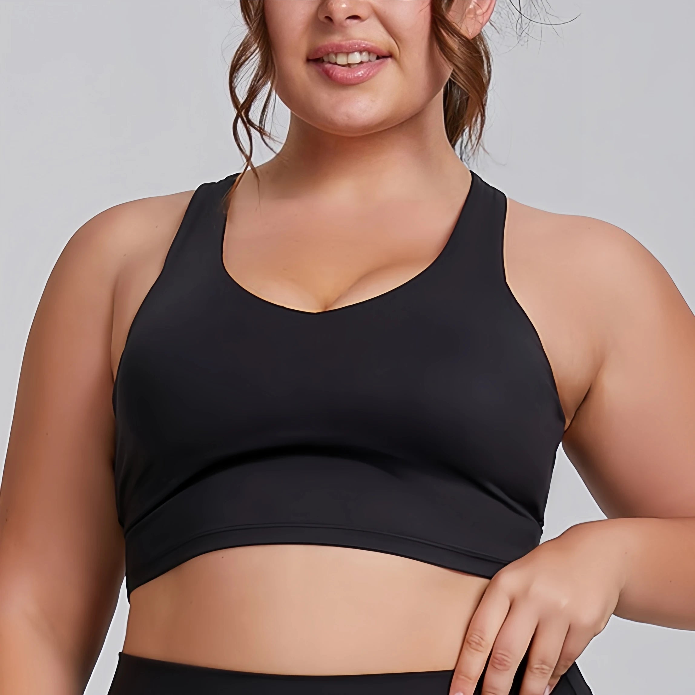 Plus Size Activewear Set – Sports Bra & Super Stretch Gym Leggings