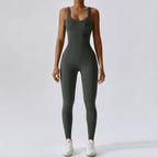 Seamless One-Piece Fitness Bodysuit – Push Up Stretch Gym Suit