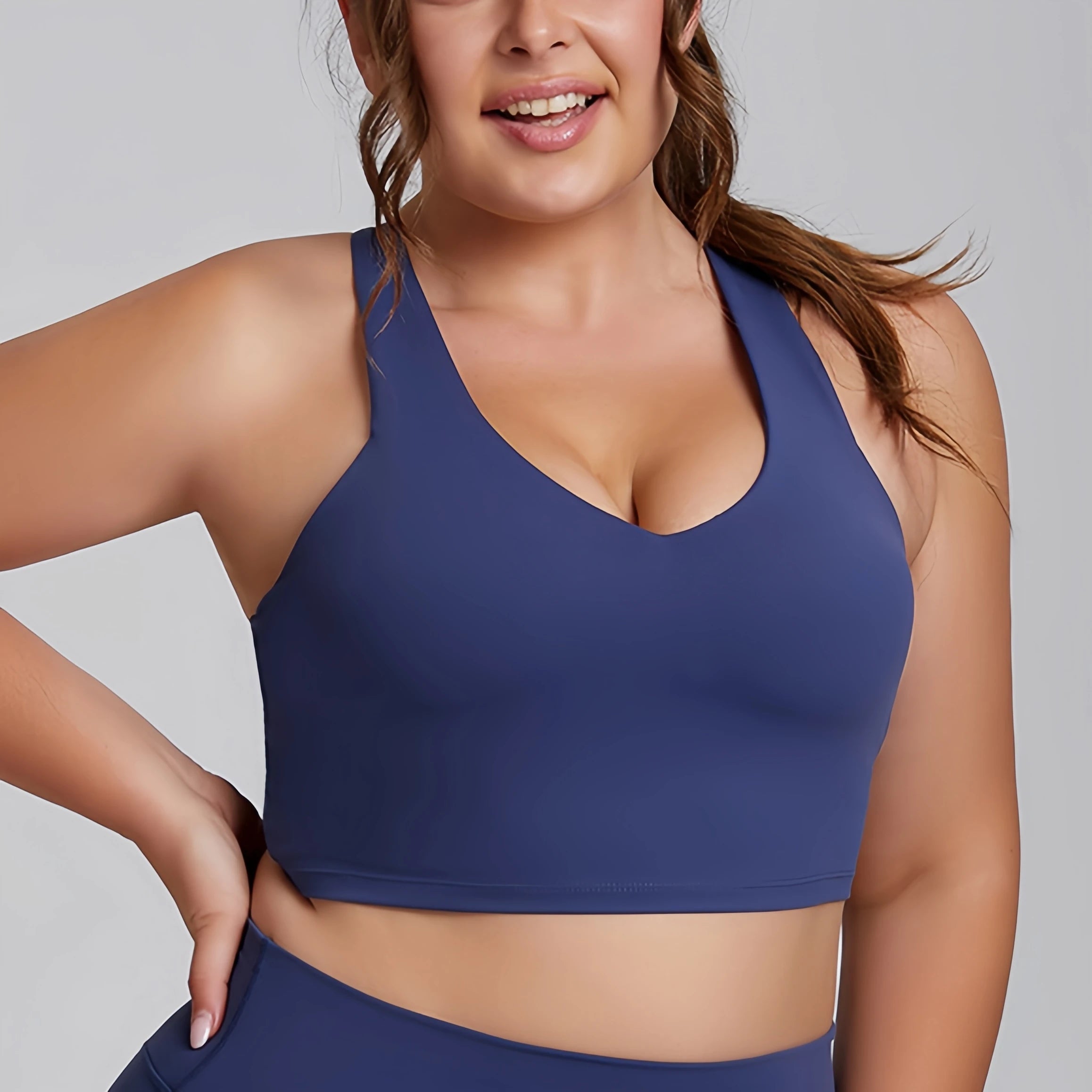 Plus Size Activewear Set – Sports Bra & Super Stretch Gym Leggings