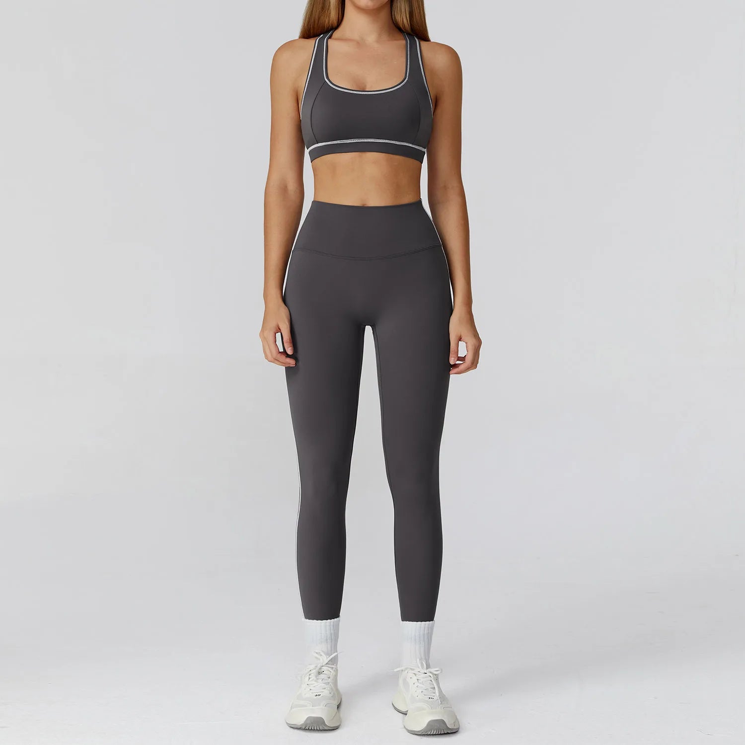 2/3PCS Yoga Set – Long Sleeve Bra, Leggings & Fitness Tracksuit