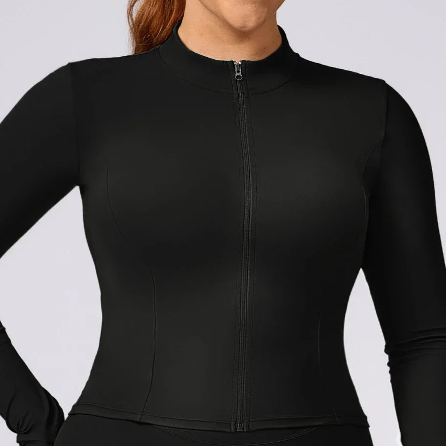 Plus Size Workout Set – Sport Jacket, Leggings & Flared Pants