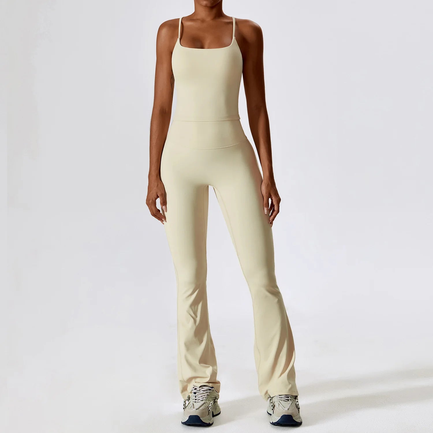 2PCS Seamless Yoga Set – Long Sleeve Crop Top, Fitness Bra & Gym Leggings