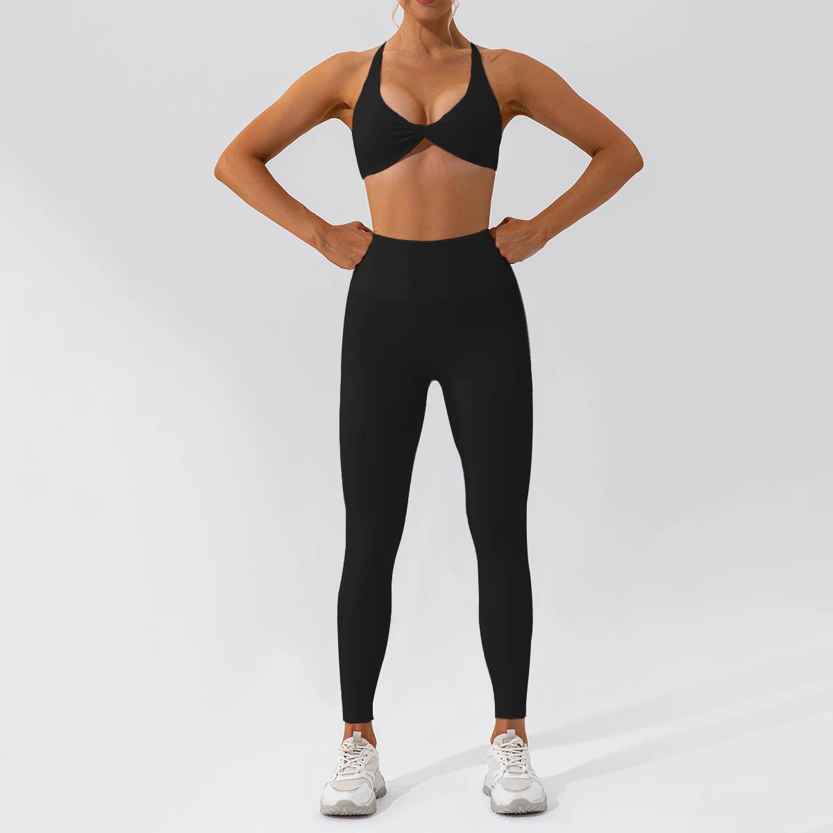 2PCS Yoga Suit Sports Set – Quick-Dry Long Sleeve Running & Workout Tracksuit