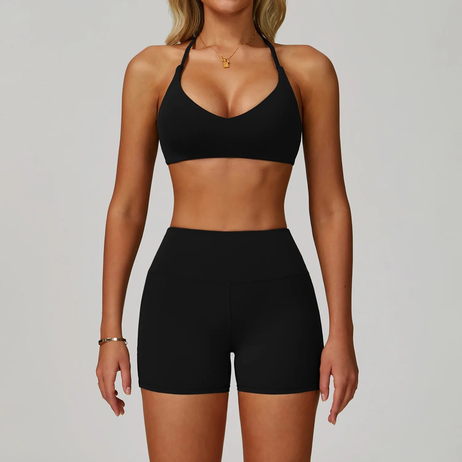 2 Piece Tracksuit – Workout Bra & High Waist Leggings Gym Clothing