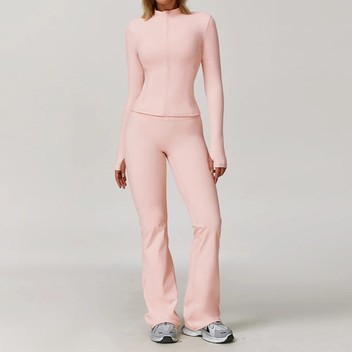 2/3PCS Yoga Suit Sports Set – Long Sleeve Sports Bra & Athletic Wear