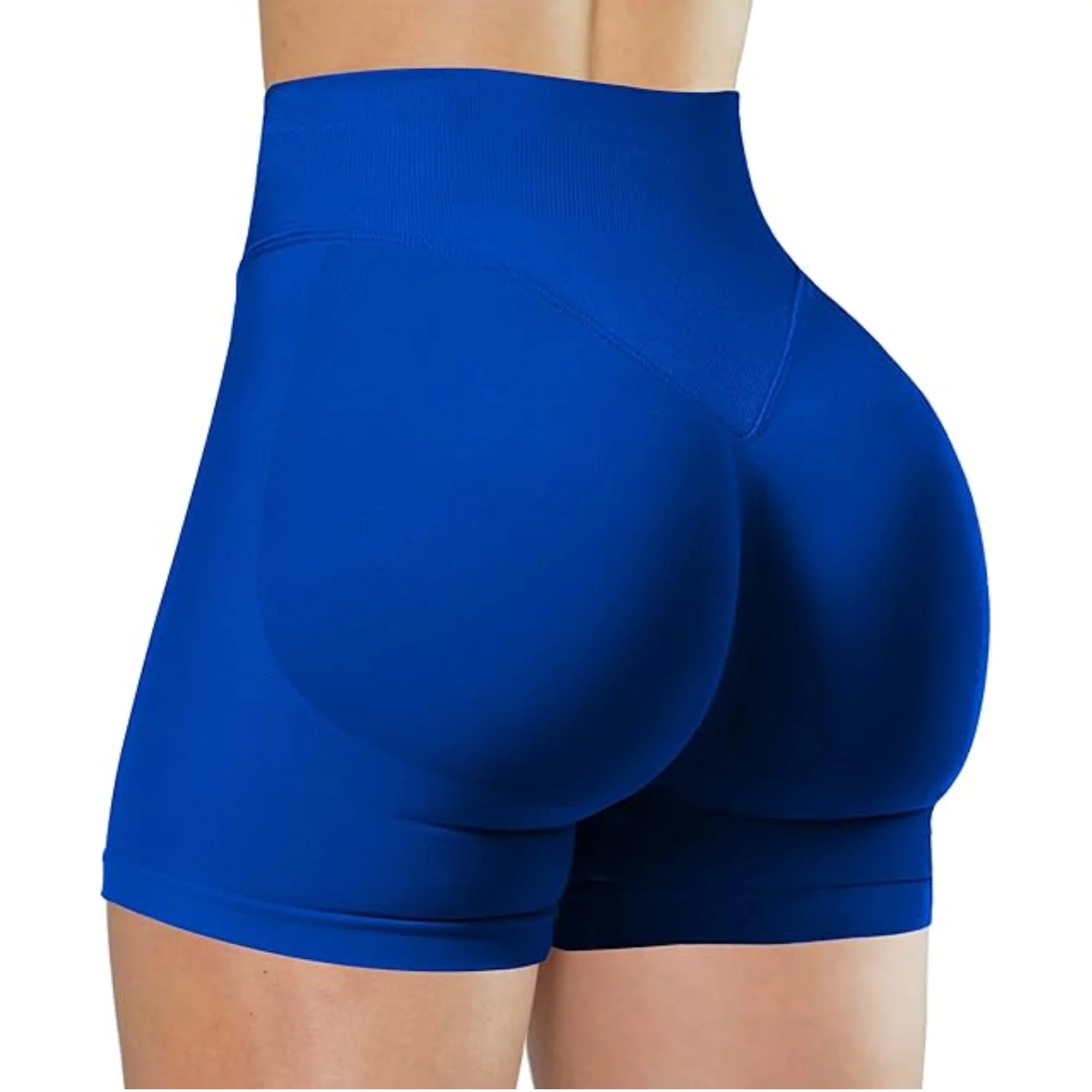 High Waist Yoga Shorts – Fashionable Solid Color Running Fitness Leggings