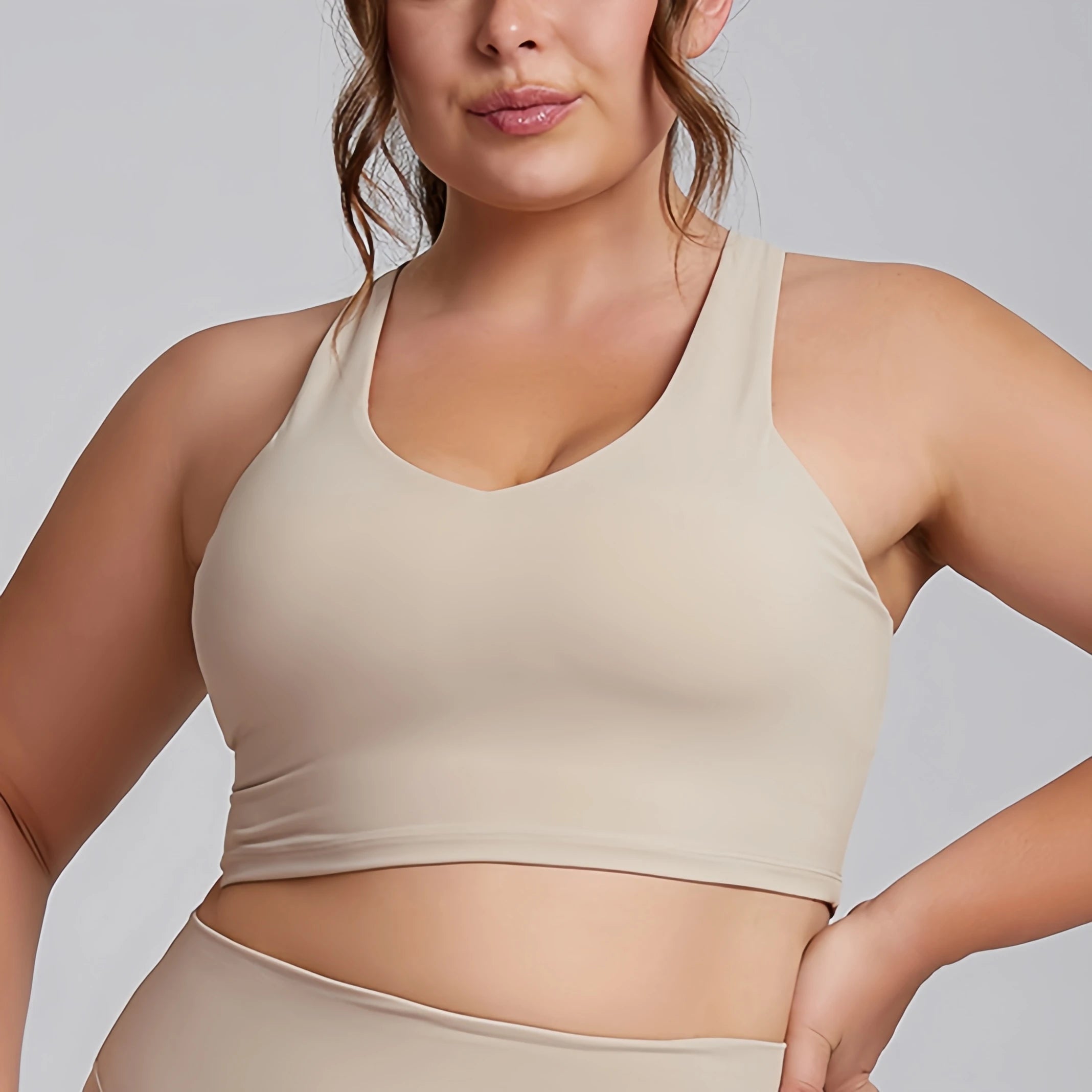 Plus Size Activewear Set – Sports Bra & Super Stretch Gym Leggings
