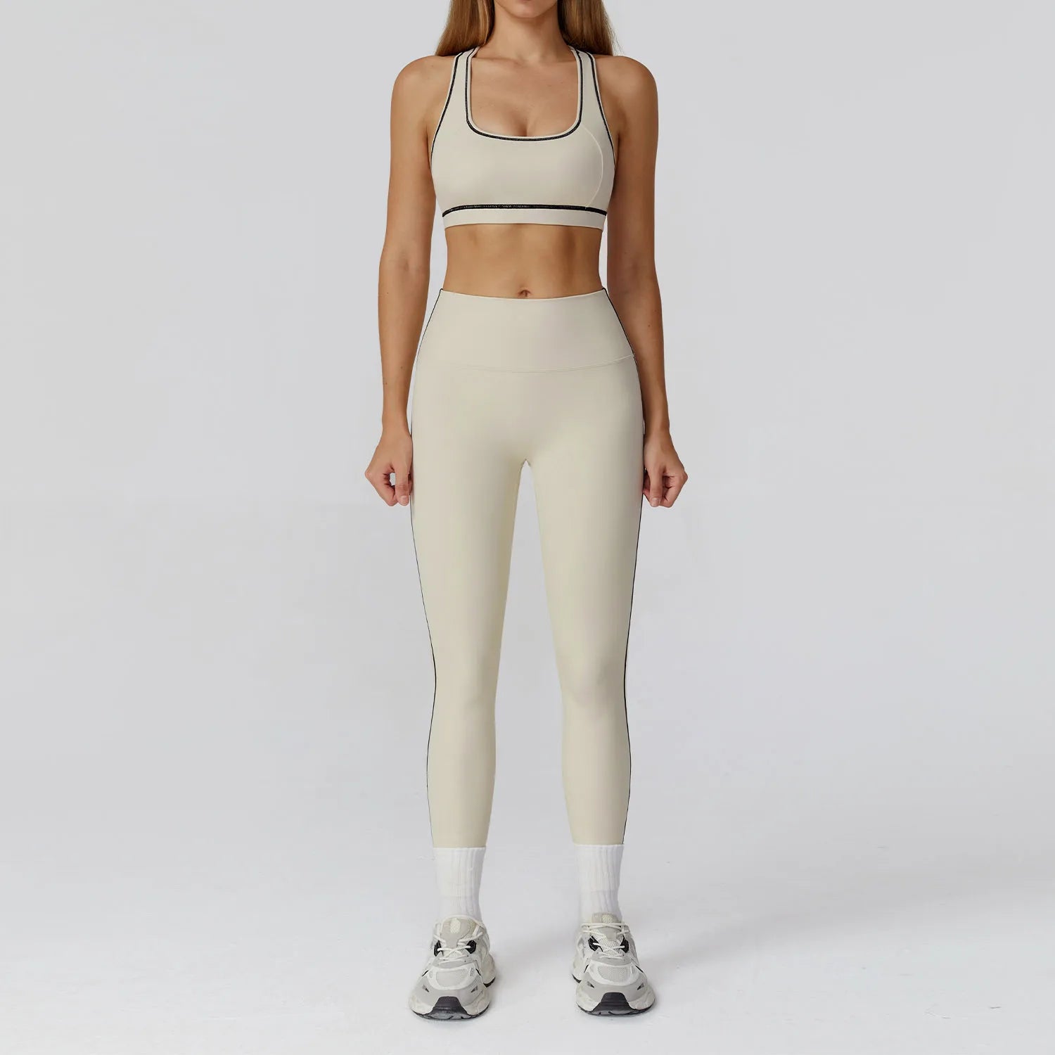 2/3PCS Yoga Set – Long Sleeve Bra, Leggings & Fitness Tracksuit