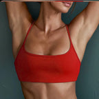 Cross Back Sports Bra – Shock-Resistant Gathered Yoga Vest & Fitness Wear