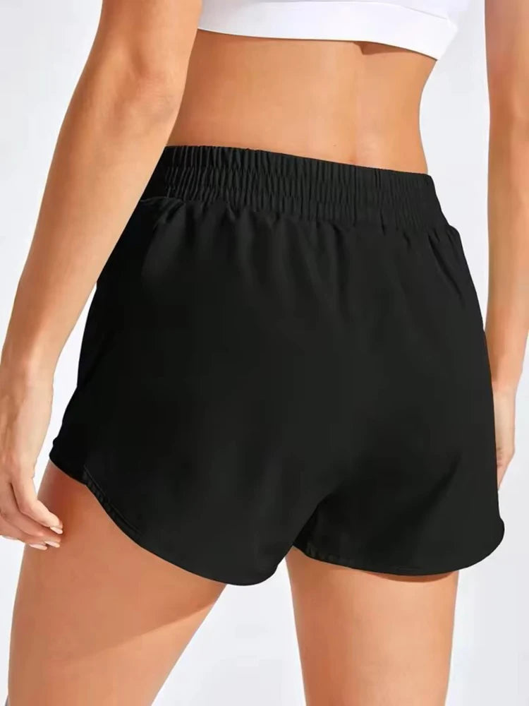 Yoga Shorts – Elastic Running Workout Short Leggings for Gym & Sport