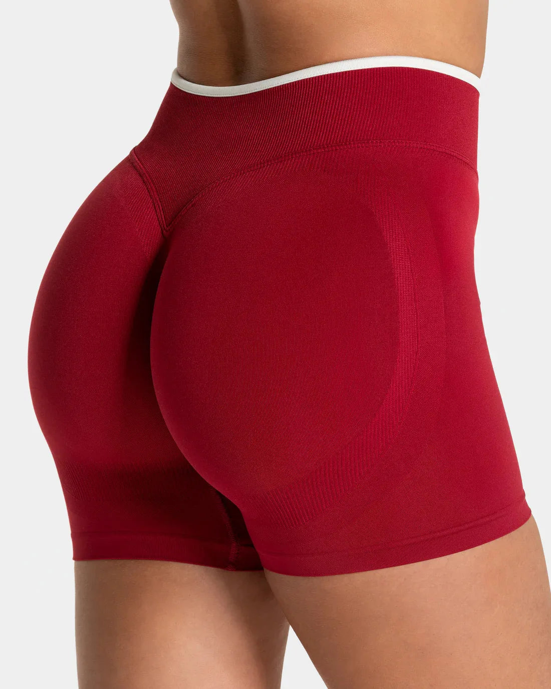 S-TE Colorblock Seamless Yoga Shorts – Peach Hip Tight Running Fitness Pants
