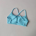 Cross Back Sports Bra – Shock-Resistant Gathered Yoga Vest & Fitness Wear