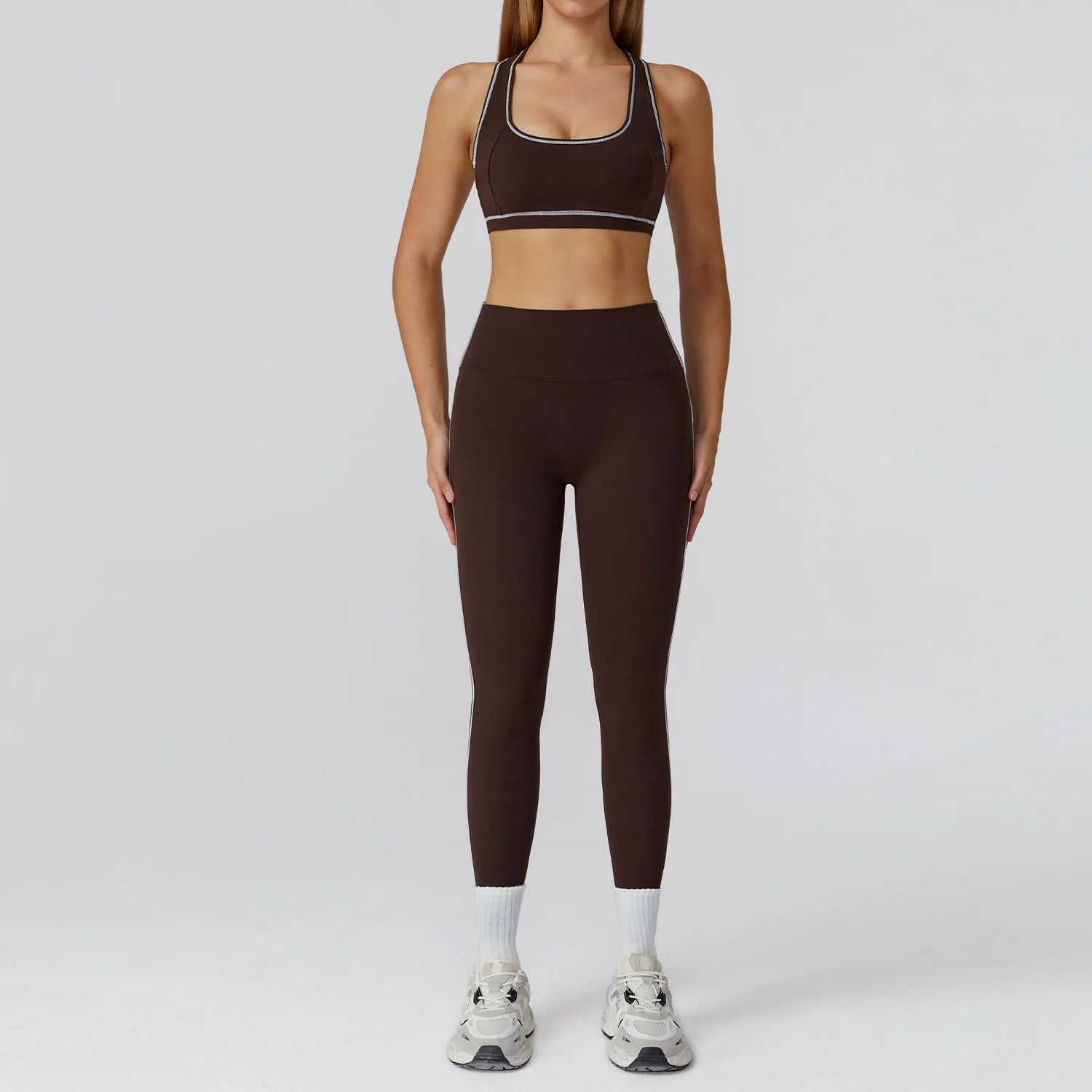 2/3PCS Yoga Set – Long Sleeve Bra, Leggings & Fitness Tracksuit