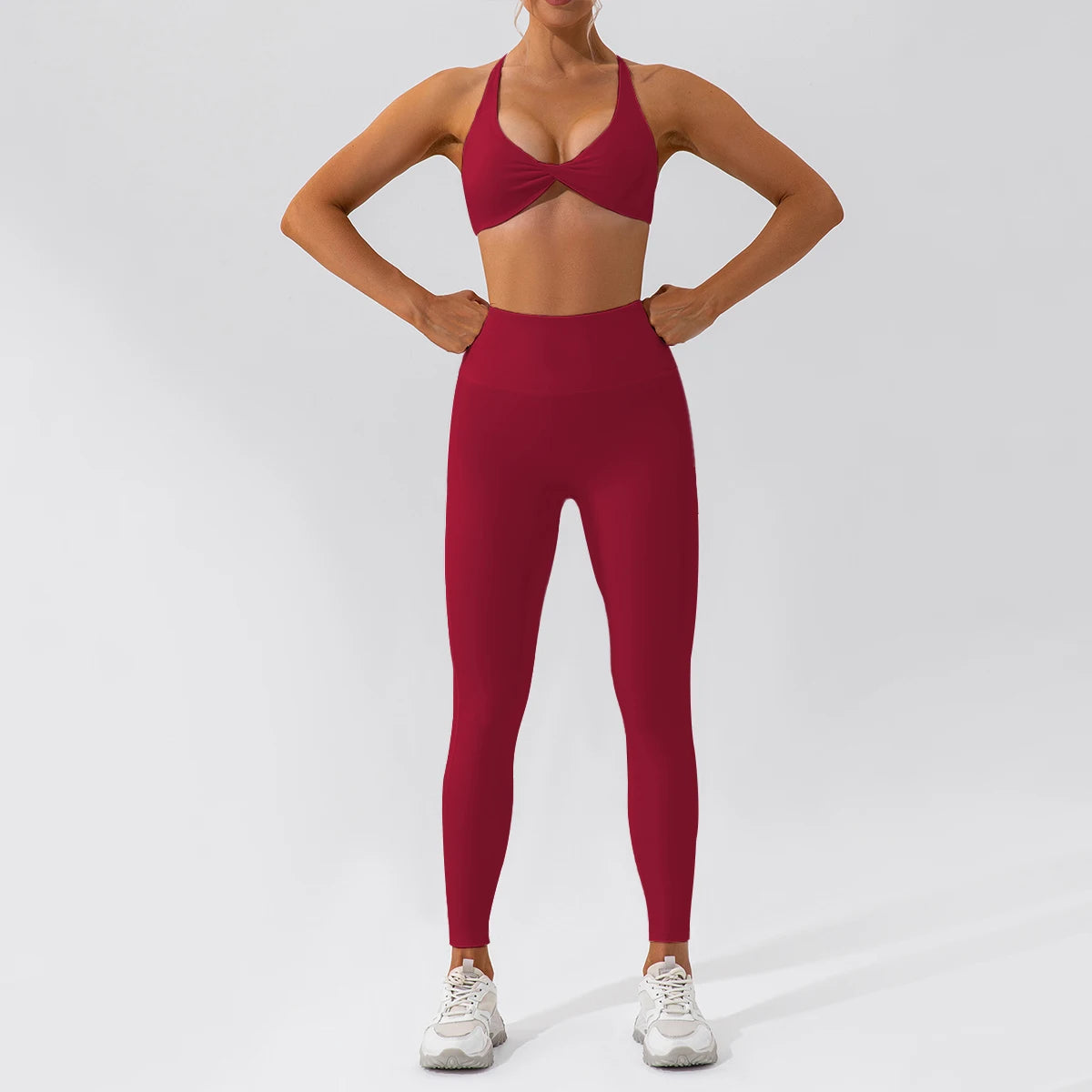 2PCS Yoga Suit Sports Set – Quick-Dry Long Sleeve Running & Workout Tracksuit