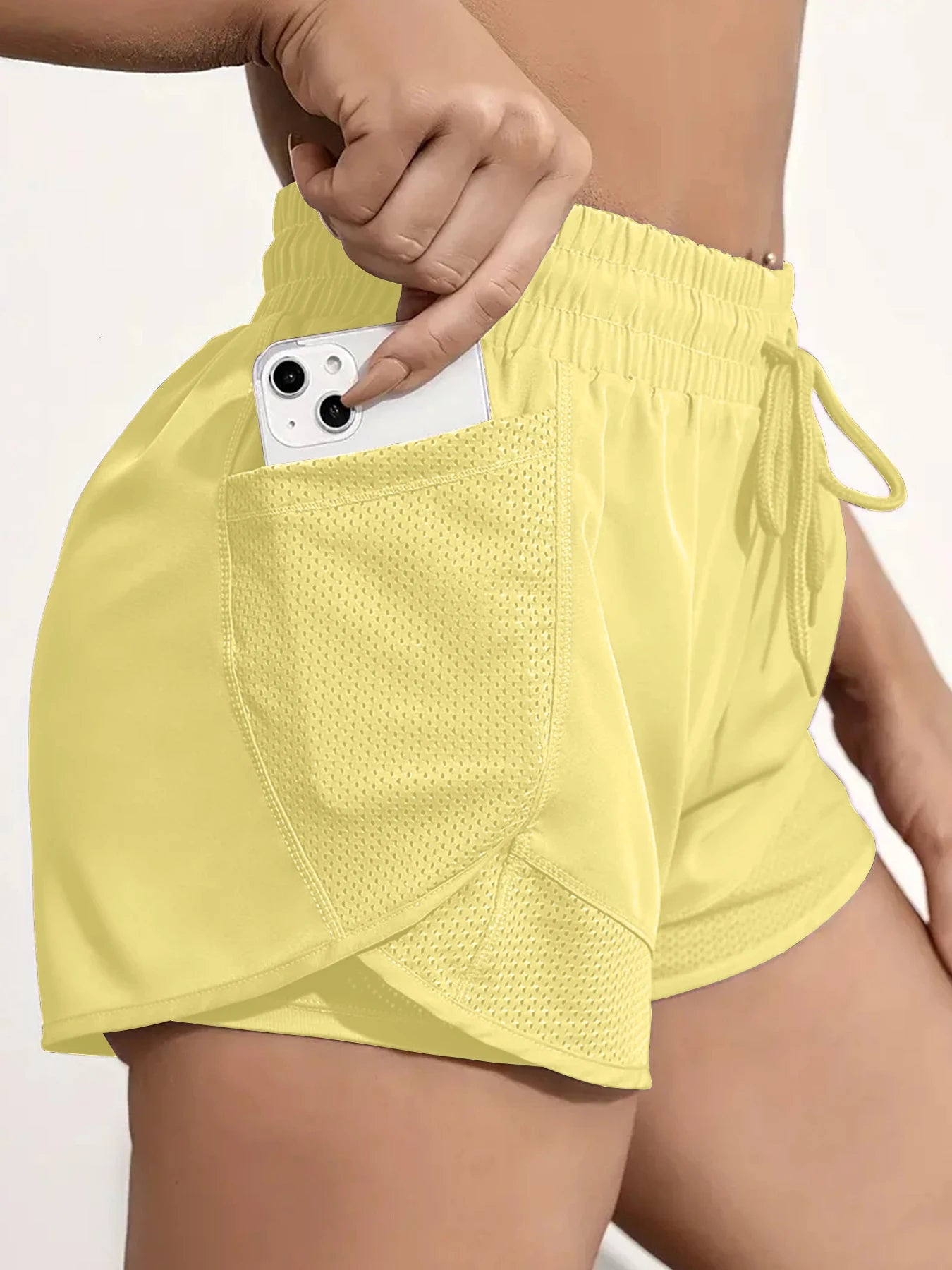 High Waist Yoga Shorts – Breathable Elastic Fitness, Running & Daily Wear