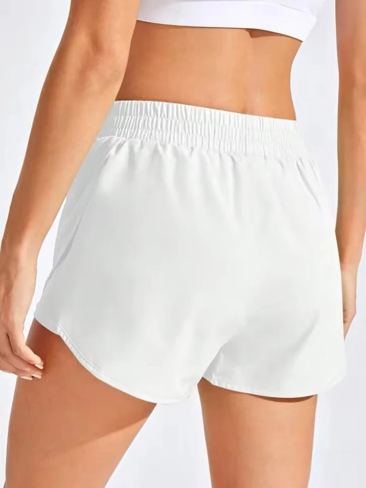 Yoga Shorts – Elastic Running Workout Short Leggings for Gym & Sport
