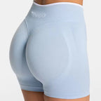 TEVEO Seamless High Waist Yoga Shorts – Hip Lifting Running Sports Shorts