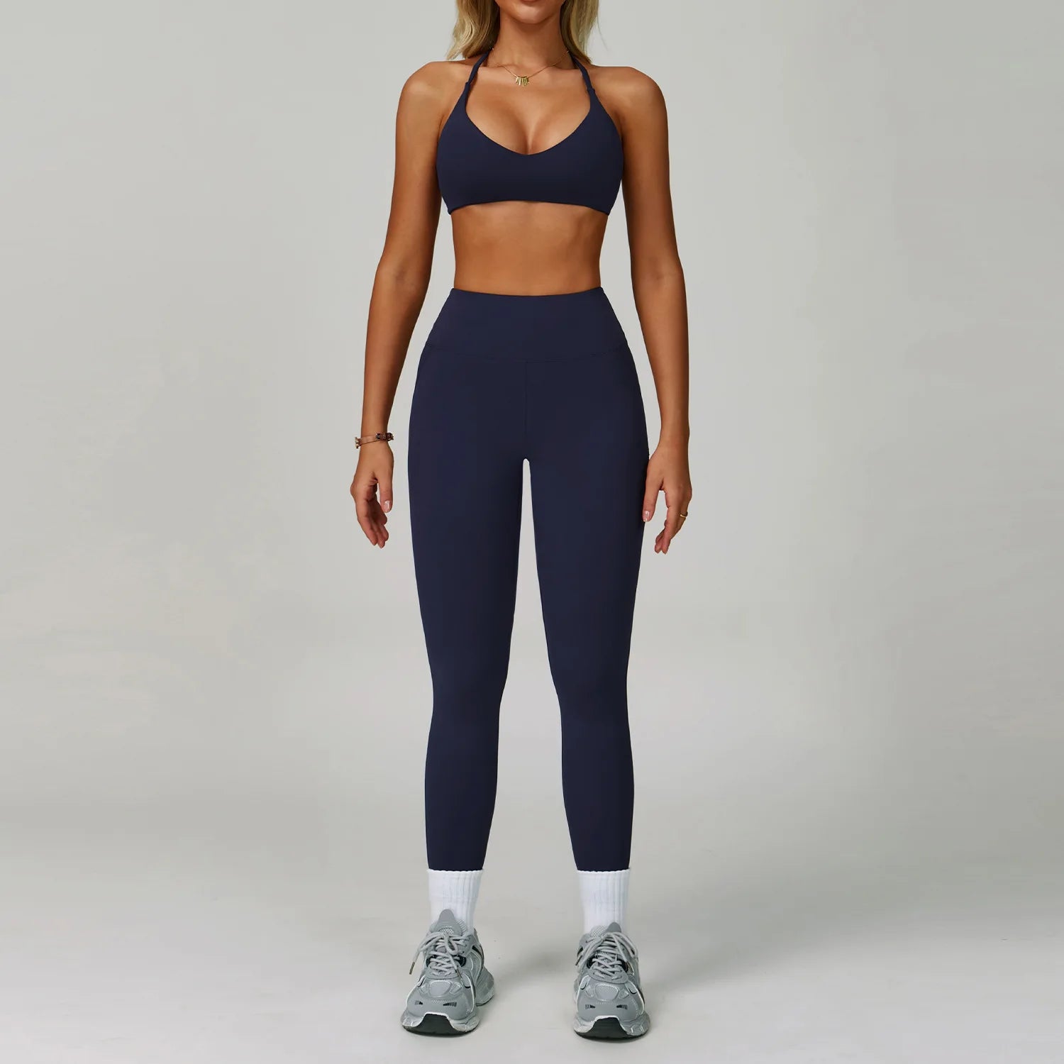 2 Piece Tracksuit – Workout Bra & High Waist Leggings Gym Clothing
