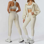 2/3PCS Yoga Set – Long Sleeve Bra, Leggings & Fitness Tracksuit