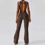 Solid Yoga Jumpsuit – Butt Lifting One-Piece Fitness Bodysuit Activewear