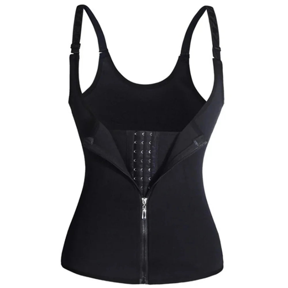 Zipper Waist Trainer Tank Top – Tummy Control Body Shaper